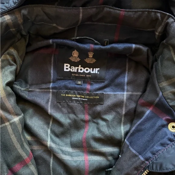 Barbour Millfire Tartan Collection Quilted Hooded Jacket - Picture 4 of 10